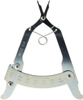 Disc Brake Lining Wear Gauge For Quick Pad Measurement Without Caliper Removal, metal tool showing graduations from 1/16 to 5/8 inch.