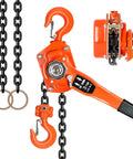 Built Tough 3 Ton Manual Lever Hoist Packed With G80 Galvanized Chain Dual Swivel Hooks and Lockdown Brake System for smooth lifting and hauling.