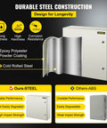 NEMA 4X Steel Enclosure 24 By 24 By 8 Inches IP66 Waterproof Dustproof Outdoor Indoor Electrical Junction Box construction details