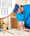 Badass Butterfly Router Template Set For Woodworking Featuring Slick Bowtie Jig Kit With Nine Flexible Inlay Layouts in use, showing precise measurements.