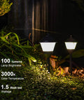Six Pack 1.5W LED Outdoor Pathway Lights Low Voltage Kit With 100 Lumen Warm White 3000K Bronze Metal Hardwired Walkway Lights