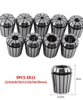 Pro Grade ER32 Spring Collet Set for CNC Workholding and Milling Lathe Machining, Easy Self Release, Includes 9 pieces