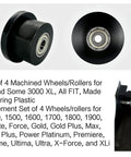4 Pack Universal Gym Machine Roller Wheels Heavy Duty Black Plastic Rollers for Multi Model Home Fitness Equipment Direct Replacement