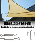 10 Pack M6 Turnbuckle Hook And Eye Set Stainless Steel 304 For Wire Rope Tension shown installed with a sun shade sail.