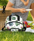 Desert Plant Inspired Tropical Green Insulated Lunch Bag For Women And Men With Adjustable Shoulder Strap at picnic