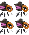 MG90D 4 Pack 9G Digital Micro Servo with metal gears and 270° sweep, ideal for Arduino projects and RC cars, boats, and drones.