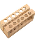 Budget Friendly Oak Test Tube Rack Holds Up To 12 Tubes Up To 15mm, 6 Inches Wide And 2.7 Inches Tall, Simple Sturdy Unfinished Hardwood