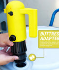 Rugged Telescopic Electric Gasoline Transfer Pump Pushes 4 2 Gpm with buttress adapter fitting barrels for easy transfer.