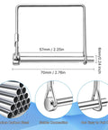 40 Piece Square Coupler Pins Set One Quarter Inch Locking Shafts For Trailer Hitch And Equipment Zinc Coated Carbon Steel