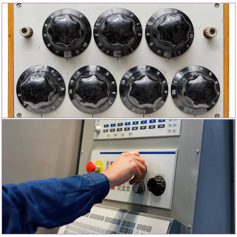 Badass Rock Solid M10 X 20 Mm Star Locking Clamping Knobs With A Grippy Polymer Design smooth adjustment knobs shown in a work setting.
