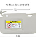 Left And Right Sun Visor Assembly With Clips And Screws For Versa 2013 2019 Gray Vanity Mirror Interior Sunshade Replacement