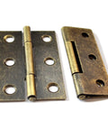 Rock Solid Vintage Antique Bronze Folding Hinges Premium Zinc Alloy Cabinet Hardware Kit with polished finish.