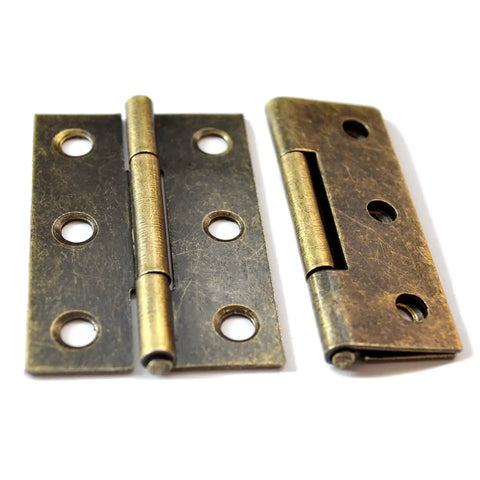 Rock Solid Vintage Antique Bronze Folding Hinges Premium Zinc Alloy Cabinet Hardware Kit with polished finish.