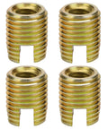 Premium 20-Pack Carbon Steel Thread Inserts For Rails And Home Gear! Self Tapping Helicoil Style Fasteners in gold zinc plating.