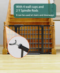 Mom Approved Baby Gate For Stairs And Doorways Fits 26 To 40 Inch Openings No Drilling Auto Close Safety Gate installed on stairs