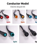 Waterproof Electric Bike Extension Cable 2Pin 3Pin 4Pin 5Pin 6Pin connectors for throttles and brakes