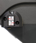 Digital depth control panel of Top Notch Benchtop Drill Press 1.5 HP 110V showing operation instructions.