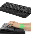2-In-1 Keyboard Stand With Wrist Rest For Comfy Typing, Ergonomic Adjustable Riser with memory foam cushion, black color