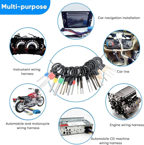 Depinning Wire Connector Tool Kit 82 Pcs Pin Extractor Set For Automotive, Car, And Home Wiring applications diagram