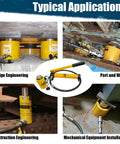 10 Ton Heavy Duty Hydraulic Cylinder Jack Kit With CP-180 Manual Hand Pump and 2 Inch Stroke used in bridge engineering and construction.