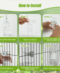 How to install the Two Pack Automatic Bird Cage Water Dispenser With Leak Proof Build For Parakeets And Small Parrots.