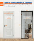 Magnetic Screen Door For 32 x 80 Inch Doors Actual Screen Size 34 x 81 Inch showing door and screen size comparison