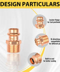 Top Shelf Copper Press Fittings 50 Pack 3/4 Inch Press X 1 Inch Male Npt Adapter close-up showing design features and compatibility.