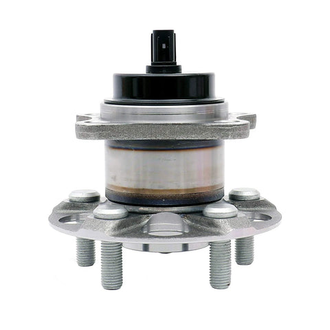 Front view of Rear Wheel Bearing Hub Assembly For 2010 2015 Toyota Prius And 2012 2015 Prius Plug-In Drop-In Replacement, 5 Lug