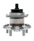 Front view of a Rear Wheel Bearing Hub Assembly Set Of 2 For 2010 Through 2015 Toyota Prius And 2012 Through 2015 Prius Plug In Heavy Duty 5 Lug