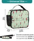 Insulated Lunch Bag With Shoulder Straps, Portable Cooler Bag For Office, School, And Travel, Lightning Bolt Design, Durable Polyester Construction, Spacious Main Compartment, Side Mesh Pockets For Drinks, Great For Meals, 11.2in wide