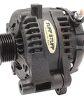 Beefy 250 Amp 12V External Regulator Alternator With 6 Rib Serpentine Pulley, Black Wrinkle Finish, Heavy Duty for Jeep Wrangler JK