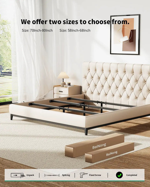 Heavy Duty Queen Bed Frame Sag Saver Center Support Cross Bars Steel Reinforcement Kit with 70 to 80 inch size option.