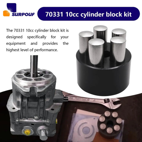 70331 10cc Block Kit For 10A Series Pumps Beefy Heavy Duty Hydraulic Block Kit Built For Rugged Equipment And Tough Workloads Keeps Your Machine Running Smooth And Extends Life. black 10cc cylinder block kit