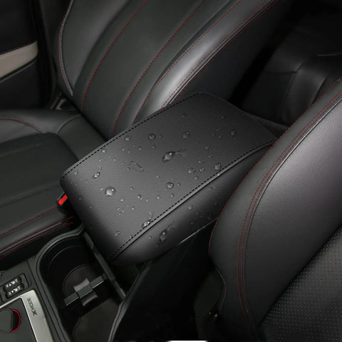 Center Console Cover for Subaru Forester 2019 2020 2021 2022 2023 2024 2025 Armrest Protector with Black Stitching