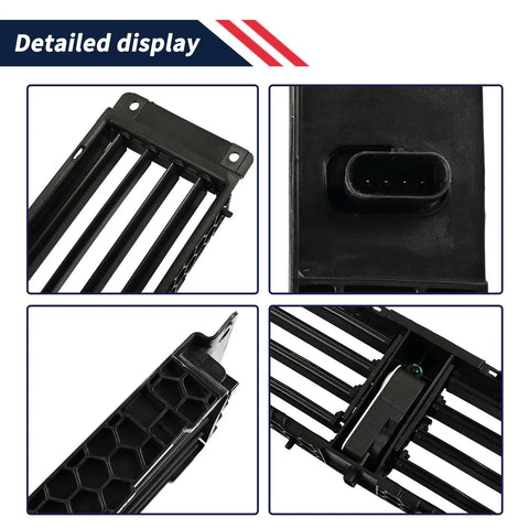 Built Tough Active Radiator Grille Shutter Assembly With Direct Drive Motor For Chevy Malibu 2016 2025 close-up view of louvers and connectors