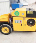 Heavy Hitting Mini Portable Hydraulic Concrete Pump Built Legit For Job Sites With Smooth Cement Delivery And Fully Customizable Configurations For Skilled Trades Pros Demanding Zero Hassle Reliability, side view with control panel.