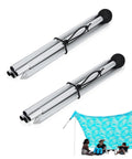 Heavy Duty 6.56ft Aluminum Beach Tent Poles 2 Pack Replacement Set for Grande And Gigante Tents, Wind Resistant, Foldable Canopy Poles
