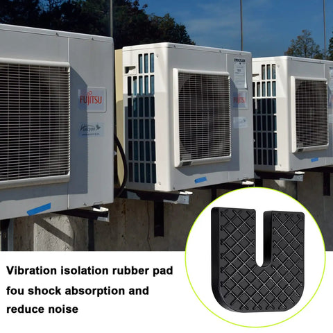 Outdoor AC units with 8 Pack Anti Vibration Rubber Isolator Pads for Air Conditioners, U Shaped Shock Pads for Condenser Units.