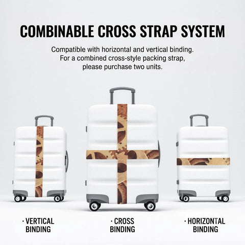 Cool Industrial Clock Gears Steampunk Print Luggage Strap With Adjustable Buckle For 20 To 32 Inch Suitcases on suitcases