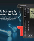 Easy Read Battery Checker Digital Capacity Tester For AA AAA C D 9V 1.5V Button Cells And 3.7V Li Batteries Fast Health Readout on black plastic display