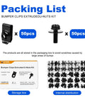 M6 1.0 Body Bolts And U Nuts Kit For Automotive Restoration And Repairs Includes 50 U Nuts And 50 Hex Head Bolts In A Handy Box