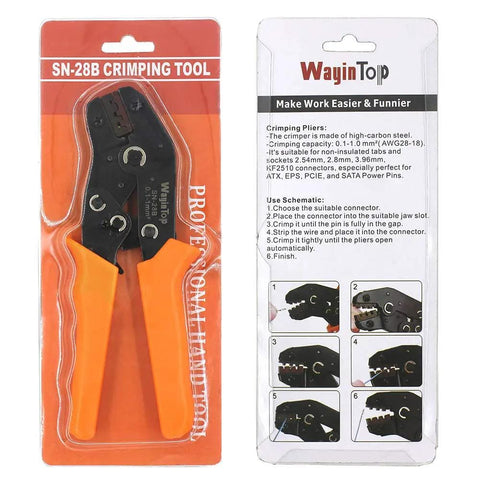 All In One 2.54mm Connector Crimping Tool Kit With 40 Pin Ribbon Cable And 1M Jumper Wires Includes Crimp Pins Terminals And Housing