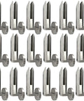 Top Tier 304 Stainless Steel Side Mount Glass Railing Spigots Built Like Trucks Hella Strong Heavy Duty Corrosion Resistant Clamps For 3 8 To 1 2 Inch Panels Indoor Outdoor Use Silver 18 Pack