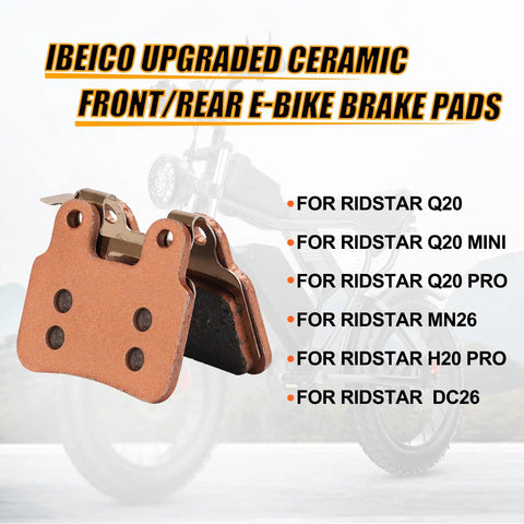 Beefed Up Ceramic E Bike Brake Pads For XD KLBS DOT4 Hydraulic Brakes Front And Rear, Smooth Stopping, image of brake pads