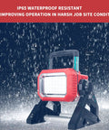 35W 5000LM Corded and Cordless Work Light Powered by Milwaukee 18V Battery or AC in rain resistant setting