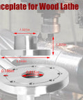 3 Inch Lathe Face Plate in 45 Steel for 1 Inch x 8 TPI Spindle fits wood lathe, showing dimensions and machined flats.