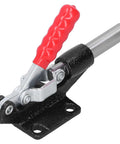 Heavy Duty Welding Toggle Clamp Horizontal Fixture With 390 Kg Holding Power, red handle, cast iron and alloy steel