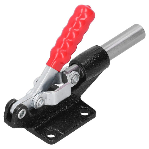 Heavy Duty Push Pull Toggle Clamp With 390 Kg Force For Steel Workholding CNC And Welding Fixture Jobs Super Grip Handle and metal base.