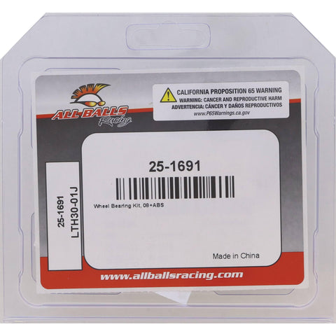 Label of the Front Wheel Bearing Kit For Harley CVO Road Glide Ultra 2015 2016 Replacement Meets OEM Specs with item number 25-1691