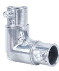 1/2 Inch 90 Degree EMT Inside Corner Pull Elbow Conduit Fitting silver zinc alloy for easy wire routing and quick fastening.